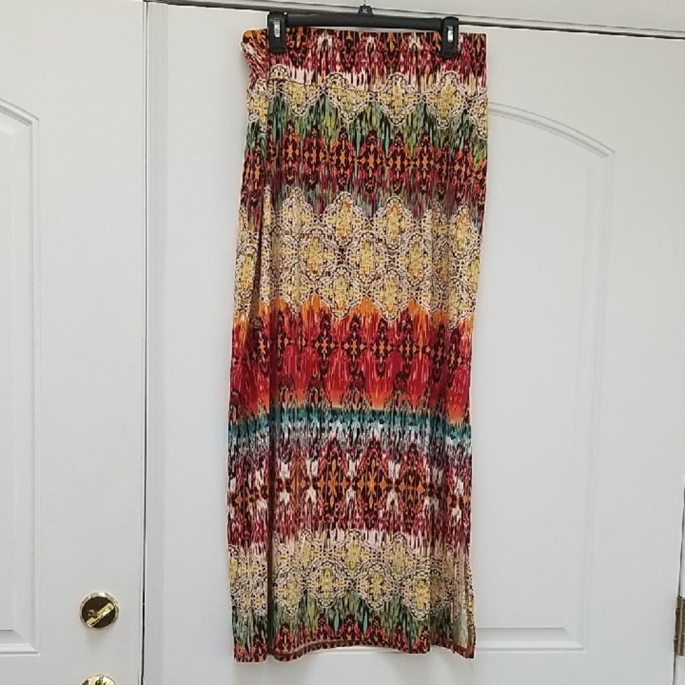 AB Studio Colorful Maxi Skirt